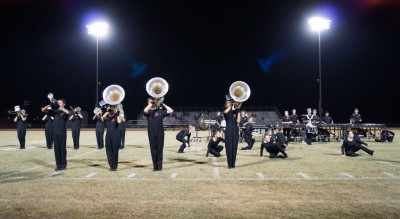 Combs' band performs during halftime of last Friday's football game.