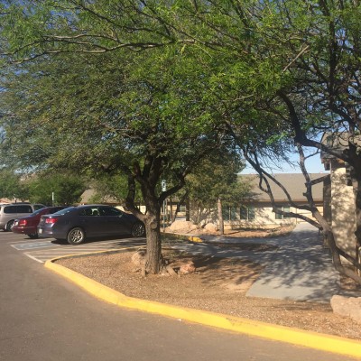 Arboretum Apartments are nestled in the shadow of Apache Leap Mountain.