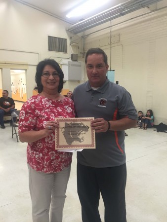 Virginia Contreras was the employee of the month for March.